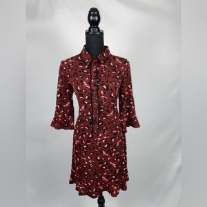 Dress Leopard Print Primark Burgundy & Pink Size 6